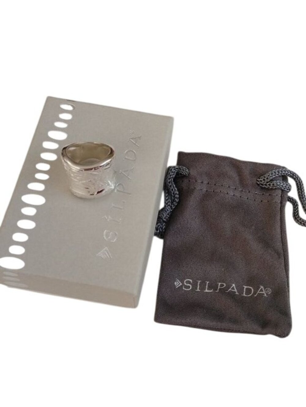 Silpada Sterling Silver Desert Wishes Wide Statement Ring, size 5